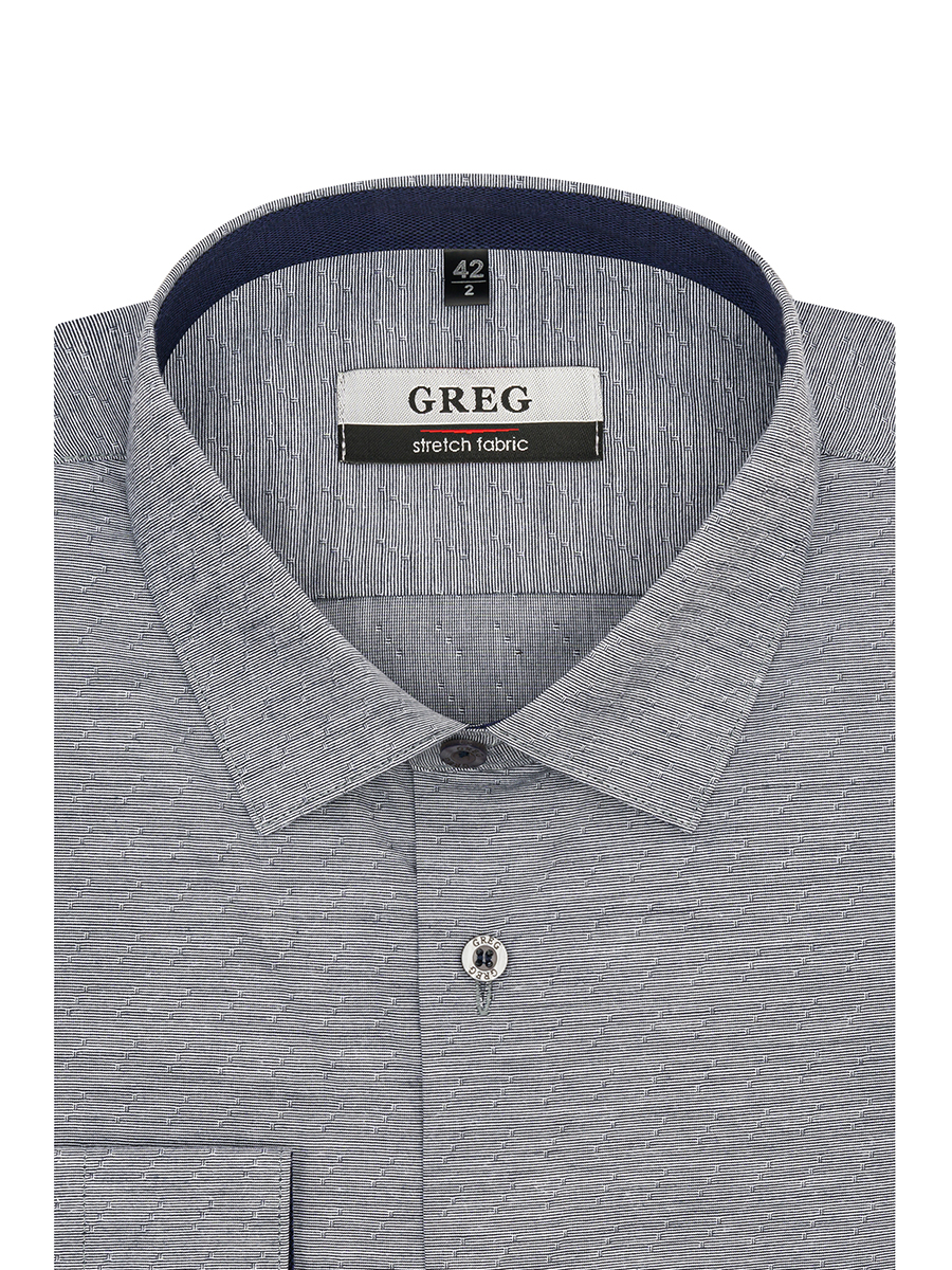 

Рубашка мужская Greg 00-00001355 серая 40, Серый, 00-00001355