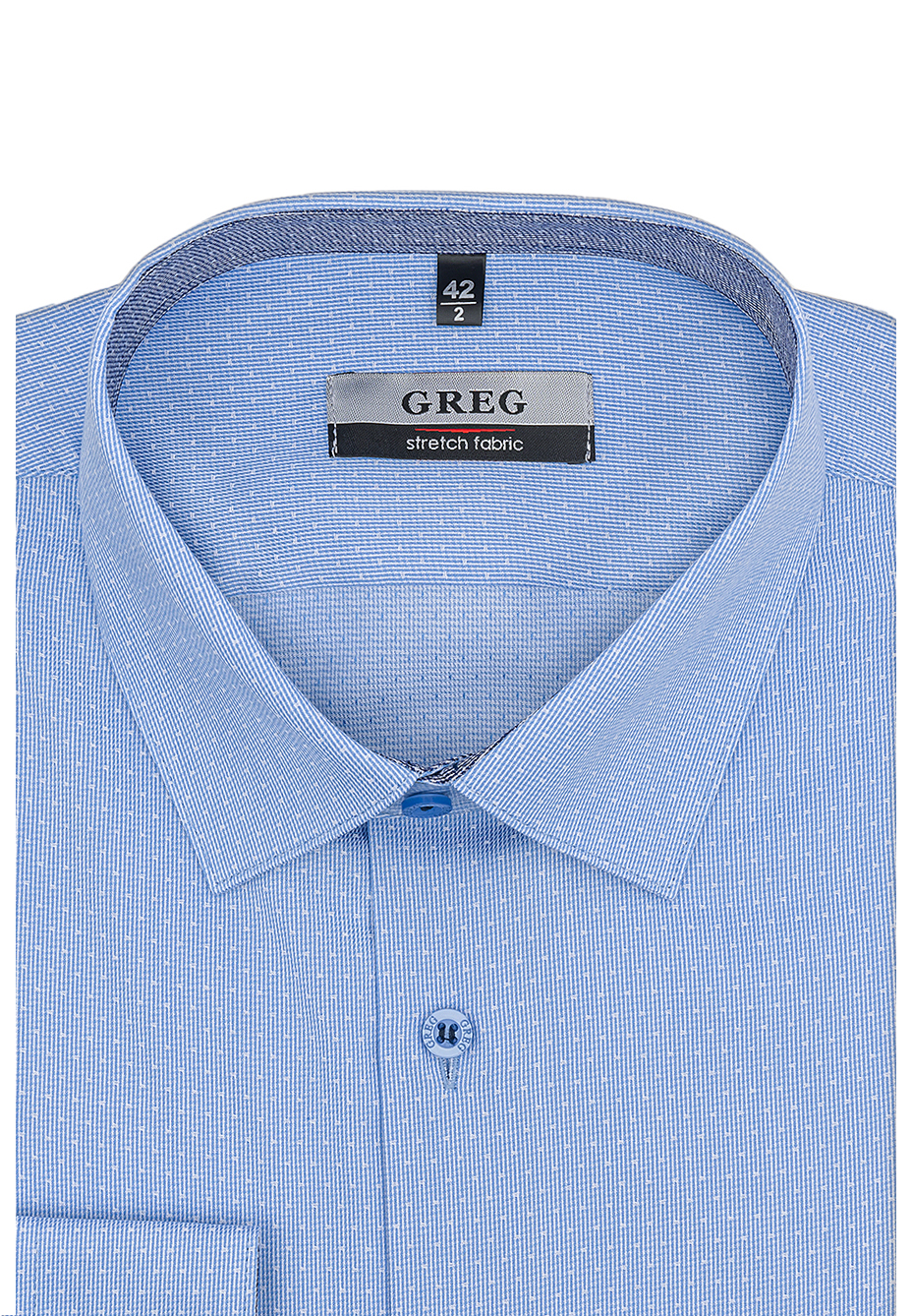 

Рубашка мужская Greg 01-00015032 голубая 40, Голубой, 01-00015032
