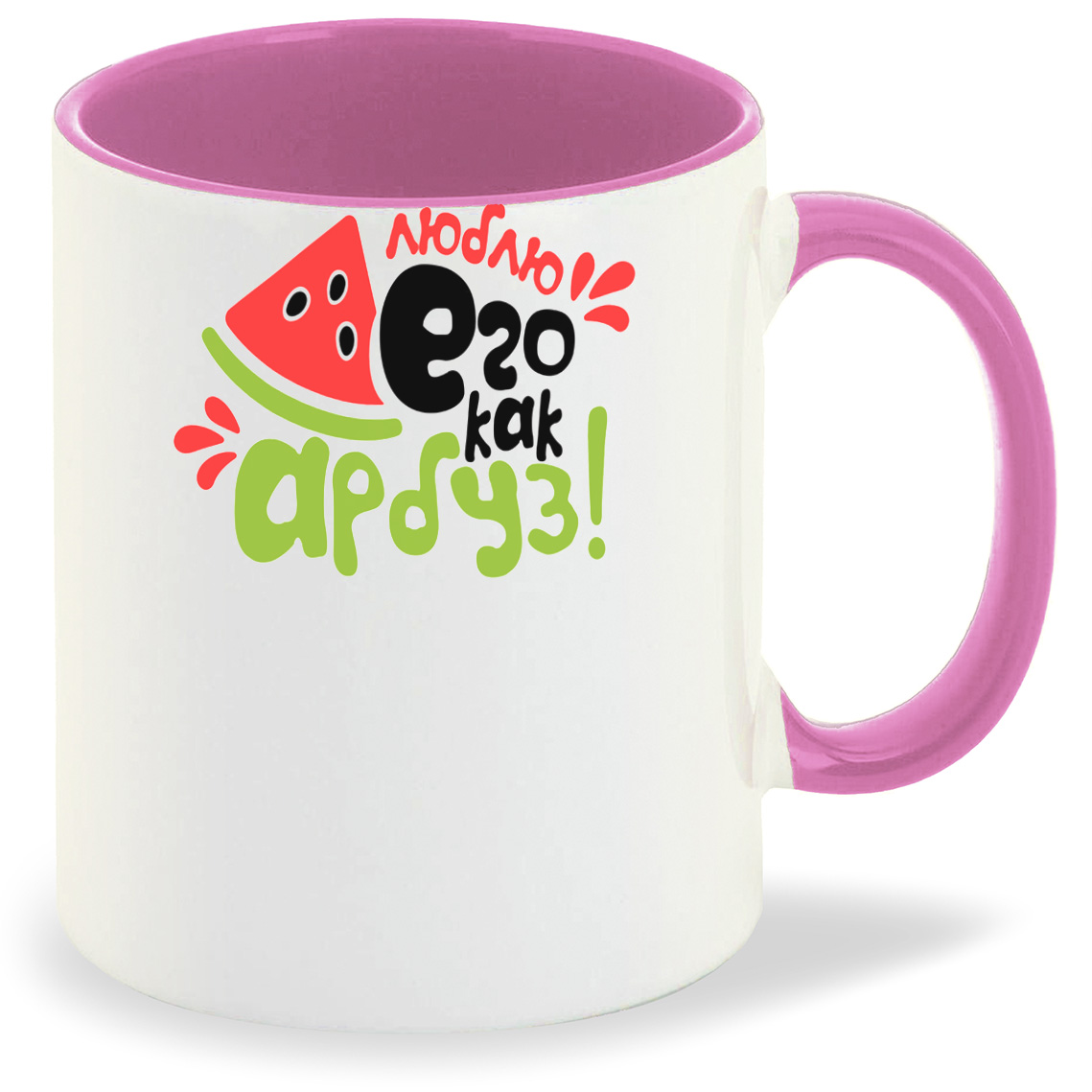 

Кружка CoolPodarok Люблю его как арбуз, Люблю его как арбуз