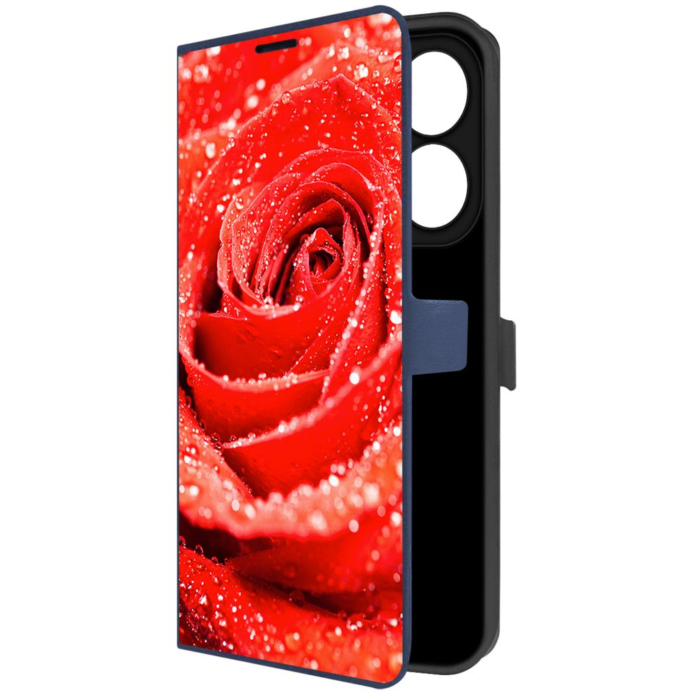 

Чехол-книжка Krutoff Eco Book для Infinix Hot 40i Роза (синий)