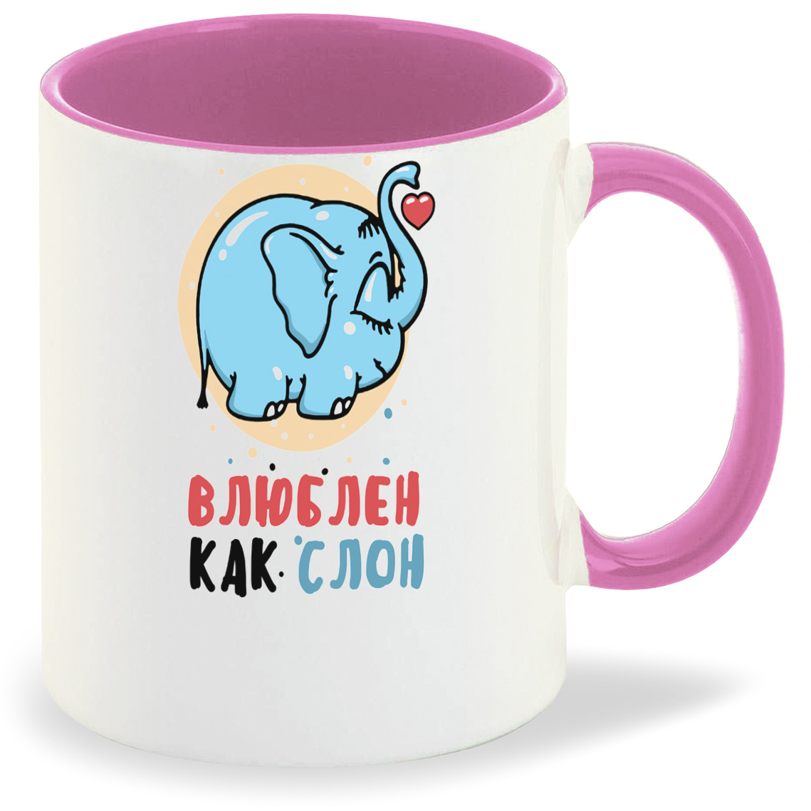 

Кружка CoolPodarok Влюблен как слон, Влюблен как слон