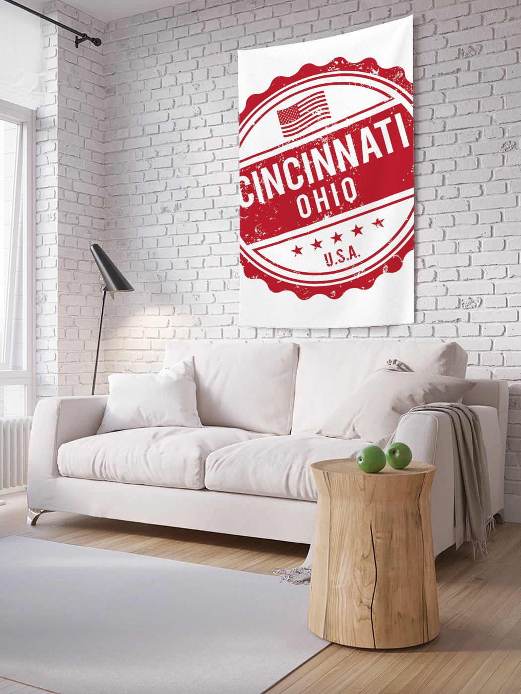 

Вертикальное фотопанно на стену JoyArty Печать Цинциннати 150x200 см, Печать Цинциннати