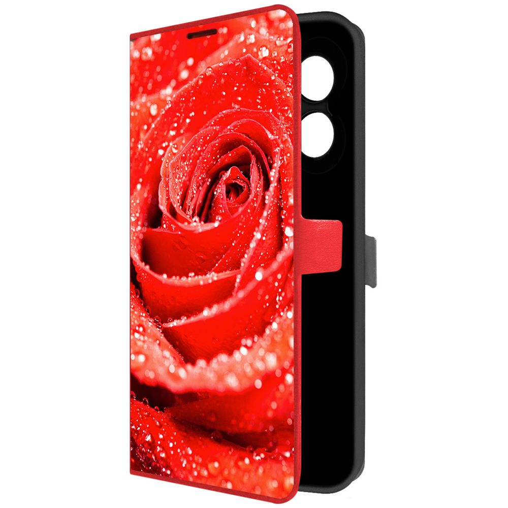 

Чехол-книжка Krutoff Eco Book для Oppo A18 Роза (красный)