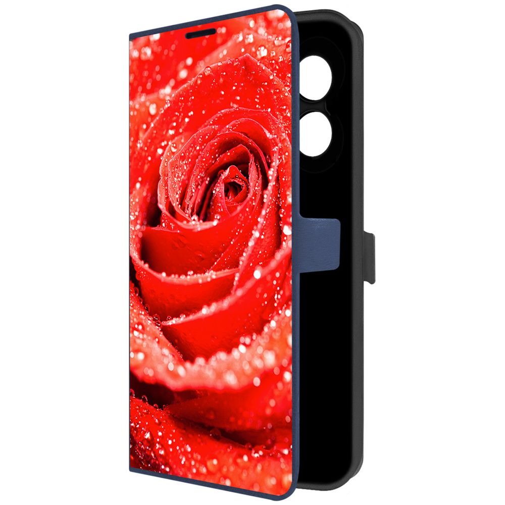 

Чехол-книжка Krutoff Eco Book для Oppo A18 Роза (синий)