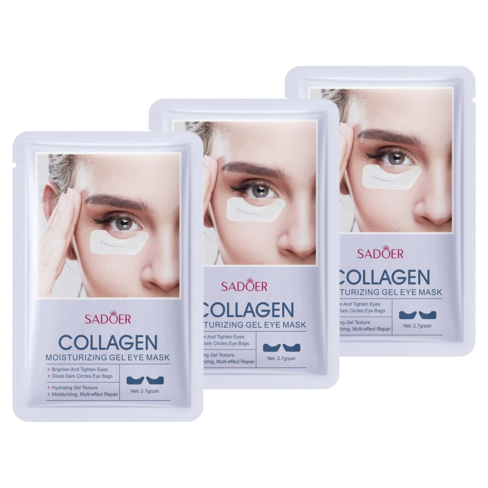Патчи для кожи вокруг глаз Sadoer Увлажняющие с коллагеном 2.7г 3шт mizon гидрогелевые патчи с коллагеном под глаза collagen eye gel patch 60 шт