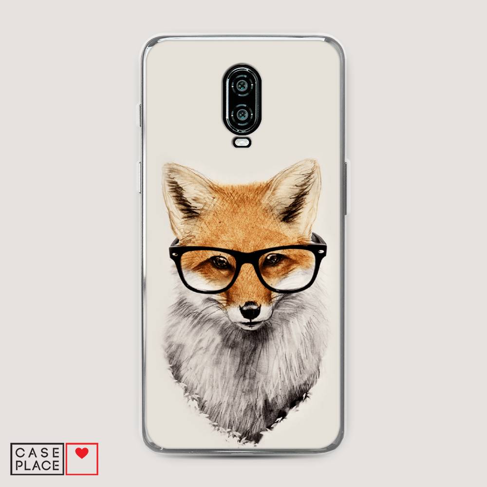 

Чехол Awog на Oneplus 6T / ВанПлас 6T "Лиса в очках", Бежевый, 150650-10