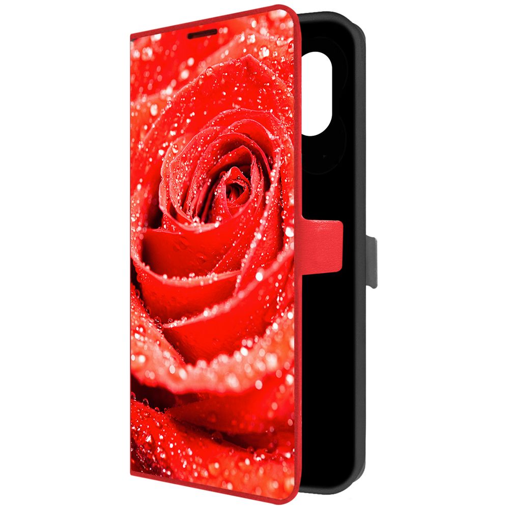 

Чехол-книжка Krutoff Eco Book для Samsung Galaxy A04e (A042) Роза (красный)