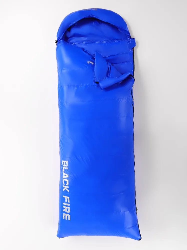 Спальный мешок пуховый 210 см синий до -5 640000₽