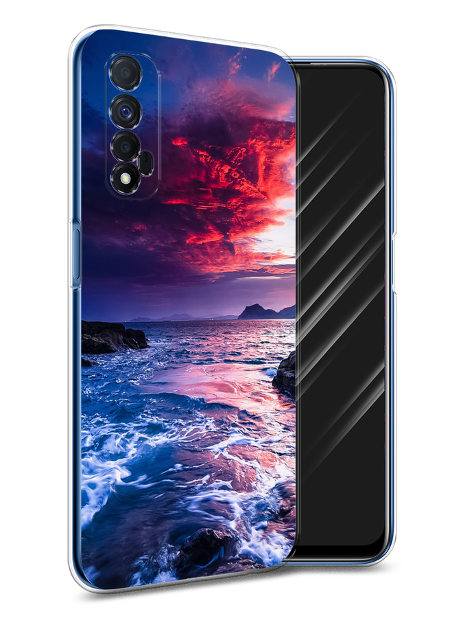 

Чехол Awog на Realme 7 "Волны 1", Разноцветный, 254150-4