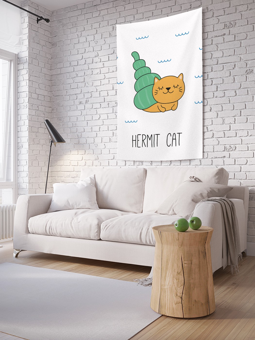 

Вертикальное фотопанно на стену JoyArty Кот-отшельник 150x200 см, Кот-отшельник