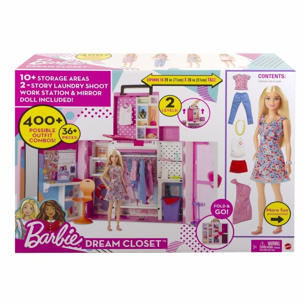 Шкаф мечты Mattel Barbie с куклой HGX57 игровой набор с куклой barbie барби с гламурным кабриолетом djr55