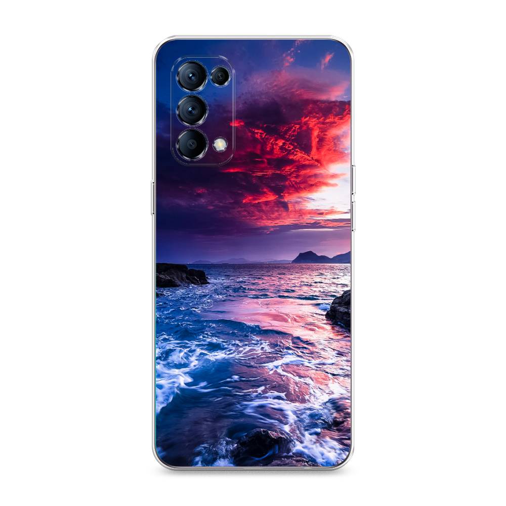 

Чехол Awog на Oppo Reno 5 "Волны 1", Разноцветный, 255250-4