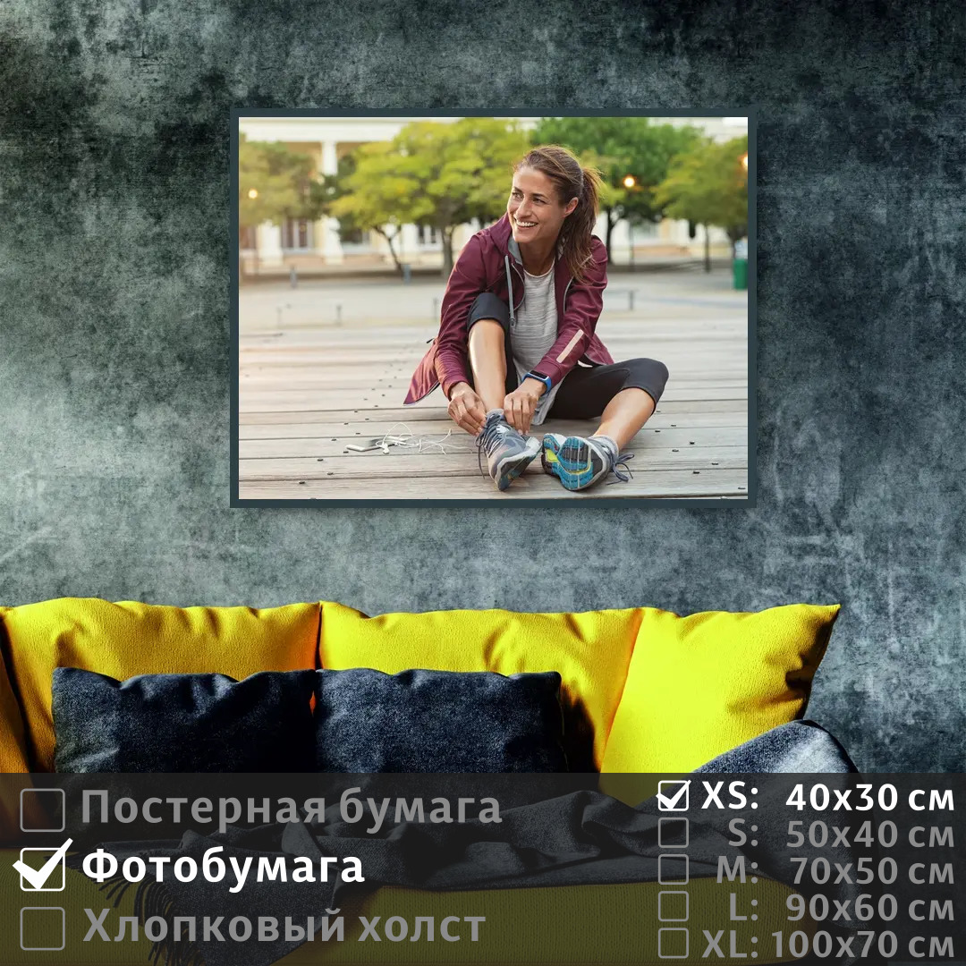

Постер на фотобумаге ПолиЦентр Спортивная девушка на пробежке 40х30 см, СпортивнаяДевушкаНаПробежке