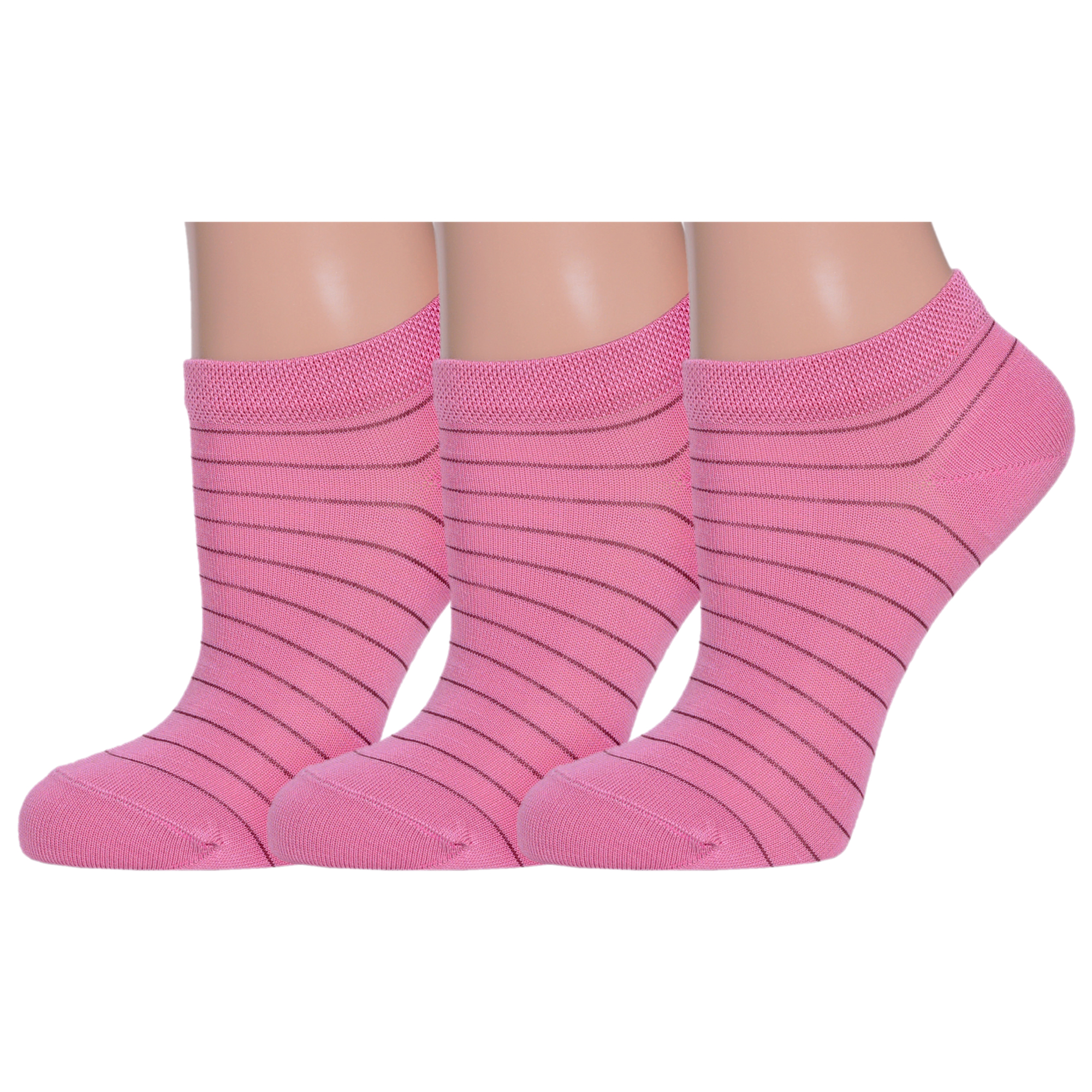 

Комплект носков женских Grinston socks 3-15D34 розовых 25, Розовый, 3-15D34