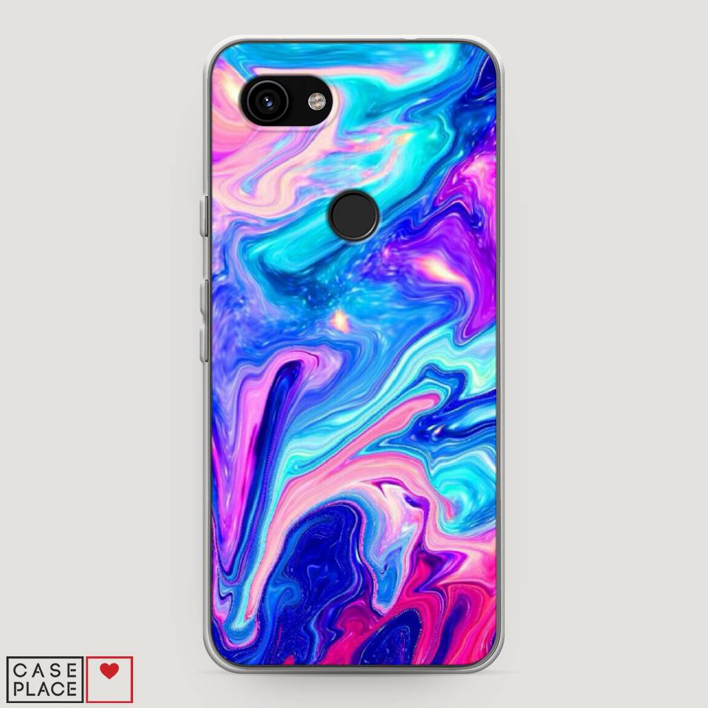 фото Силиконовый чехол "потеки краски" на google pixel 3a awog
