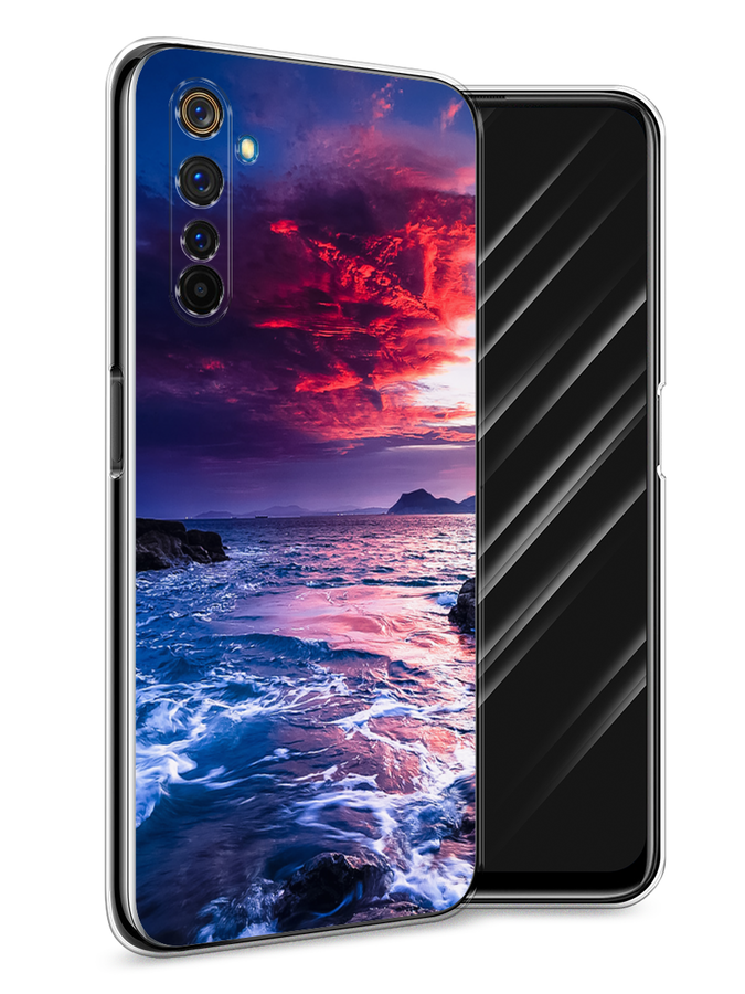 

Чехол Awog на Realme 6 Pro "Волны 1", Разноцветный, 252850-4