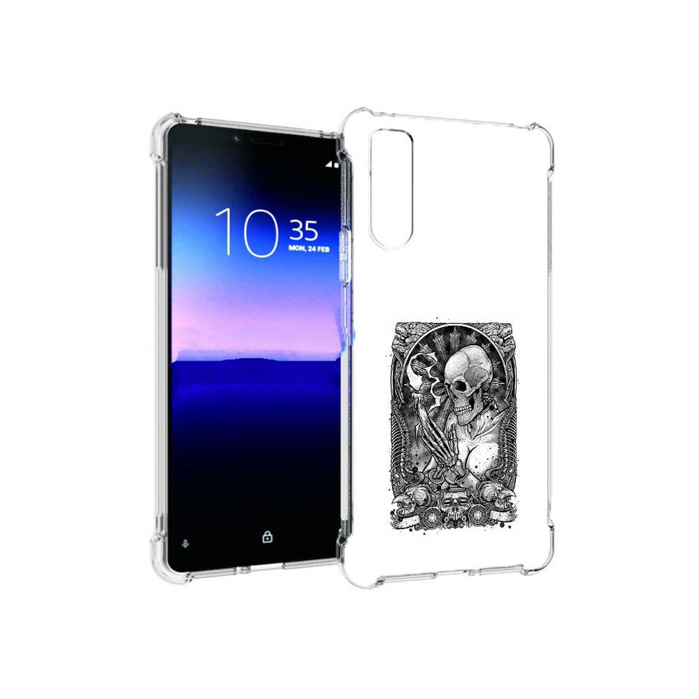 

Чехол MyPads Tocco для Sony Xperia 10 II девушка скелет (PT158941.227.316), Прозрачный, Tocco