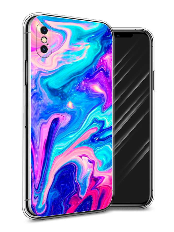 

Чехол Awog на Apple iPhone XS Max (10S Max) / Айфон XS Max (10S Max) "Потеки краски", Разноцветный, 11950-10