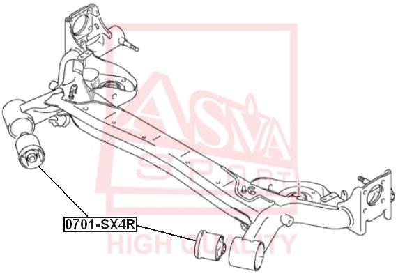 

Сайлентблок задней балки ASVA 0701sx4r