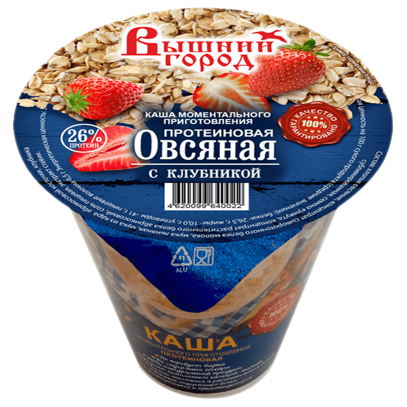 

Каша Вышний Город овсяная с клубникой 50 г