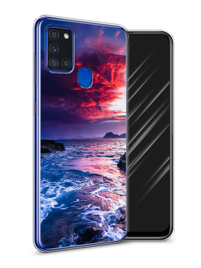 

Чехол Awog на Samsung Galaxy A21s / Самсунг A21s "Волны 1", Разноцветный, 2100250-4