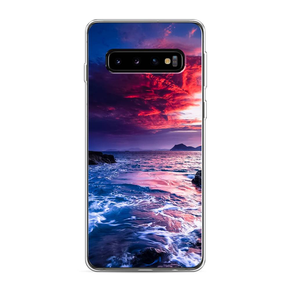 

Чехол Awog на Samsung Galaxy S10 "Волны 1", Разноцветный, 27050-4