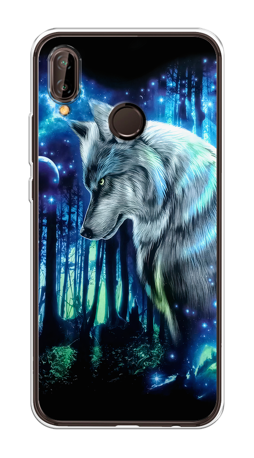 

Чехол на Huawei Nova 3 "Сказочный волк", Синий;серебристый;черный, 66150-1