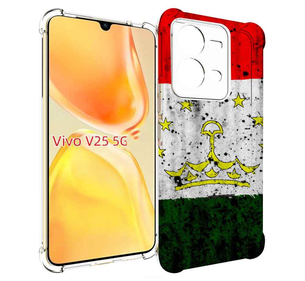 

Чехол MyPads герб флаг таджикистан для Vivo V25 5G / V25e, Прозрачный, Tocco