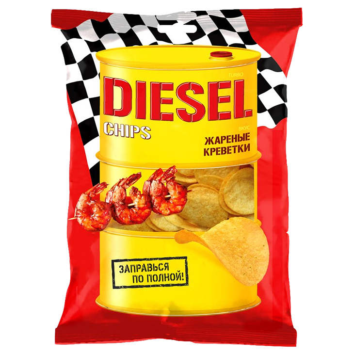 

Чипсы картофельные Diesel со вкусом жареных креветок 75 г