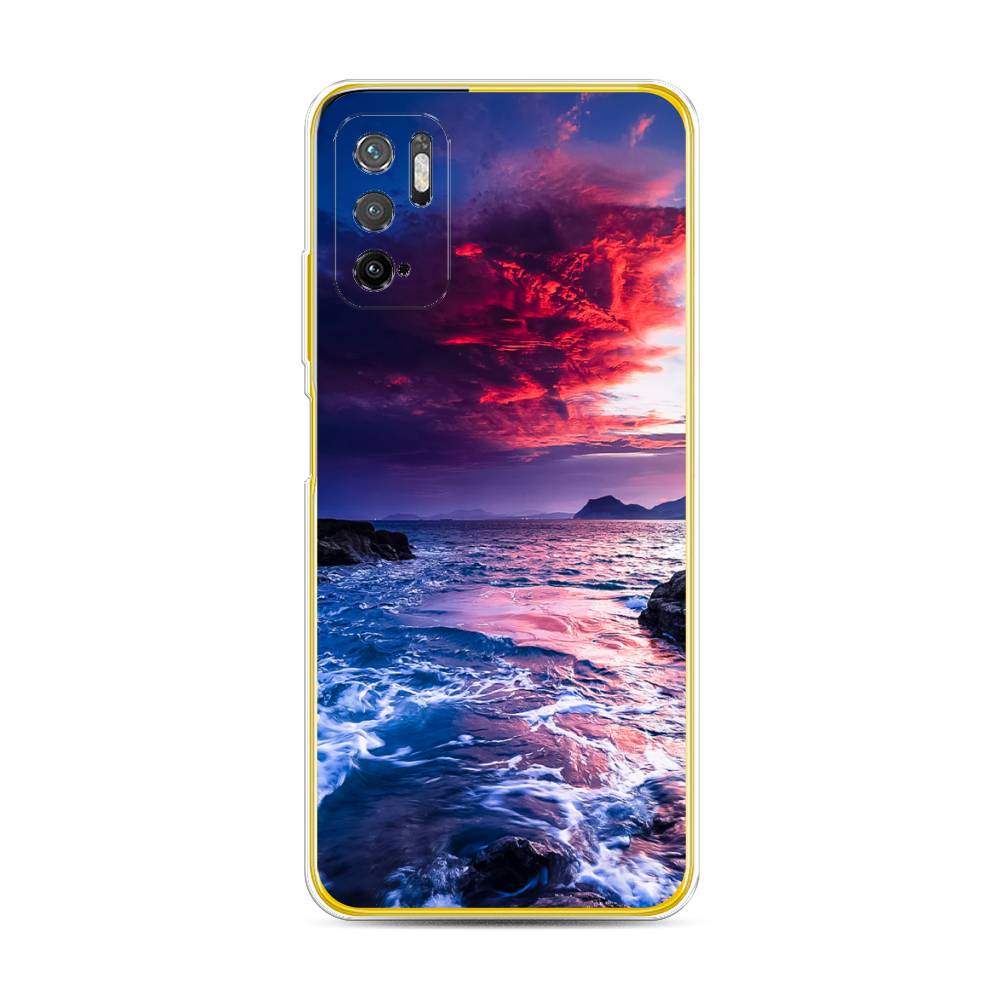 

Чехол Awog на Poco M3 Pro "Волны 1", Разноцветный, 311050-4