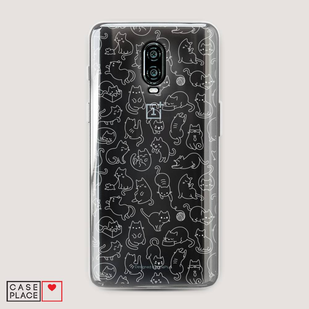 

Чехол Awog на Oneplus 6T / ВанПлас 6T "Шкодливые котики", Черный;белый;серый, 150650-2