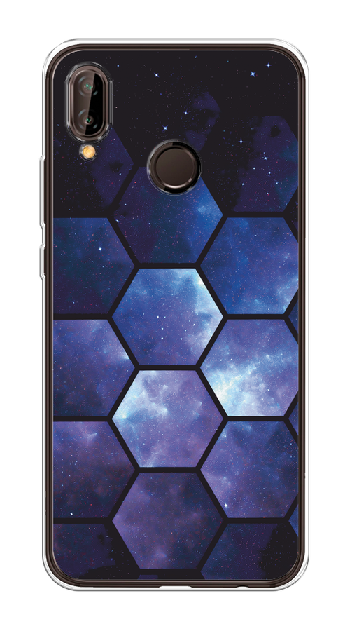 

Чехол на Huawei Nova 3 "Соты космос", Черный;фиолетовый, 66150-1