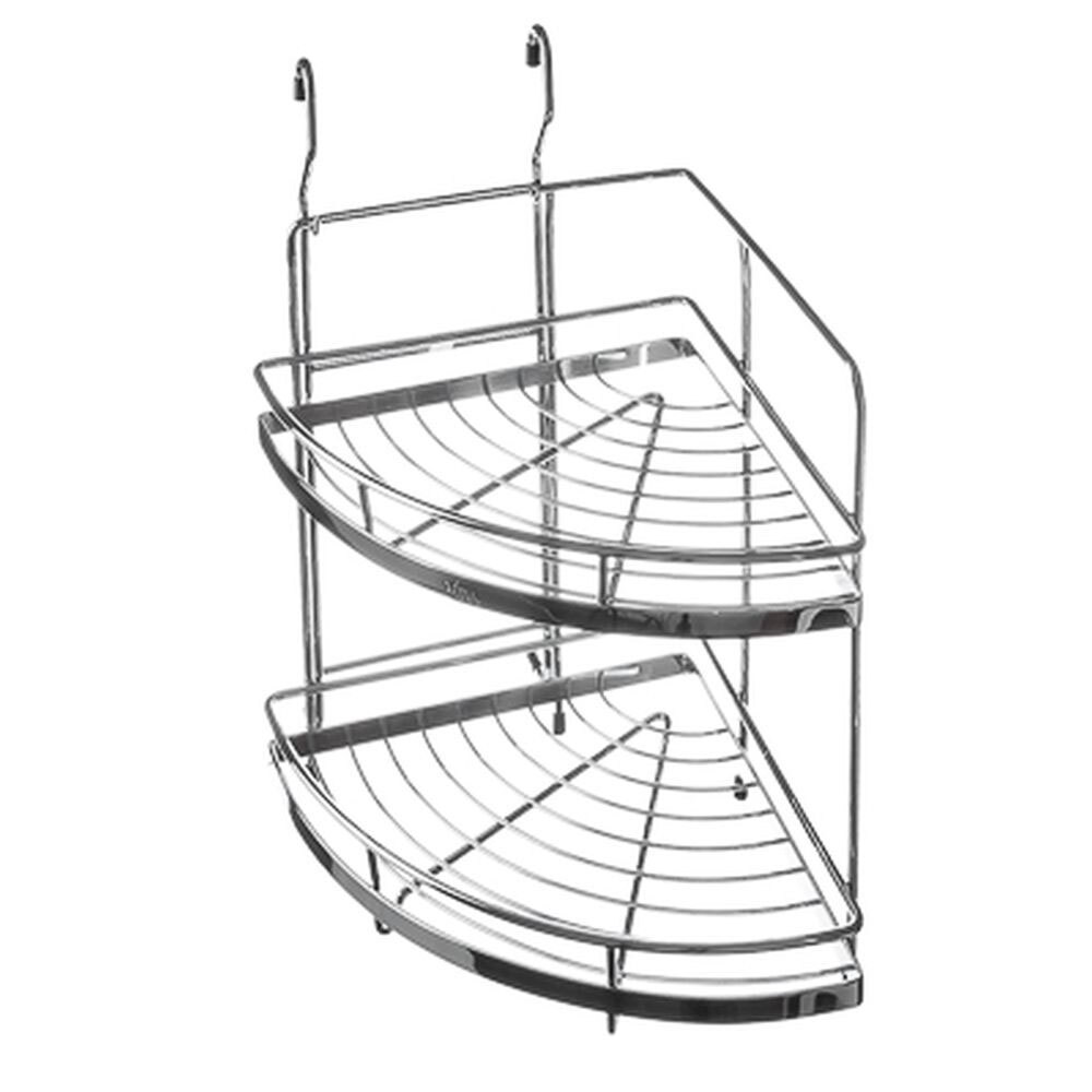 Полка угловая двойная на рейлинг 25x23x43 см, VETTA CWJ201F