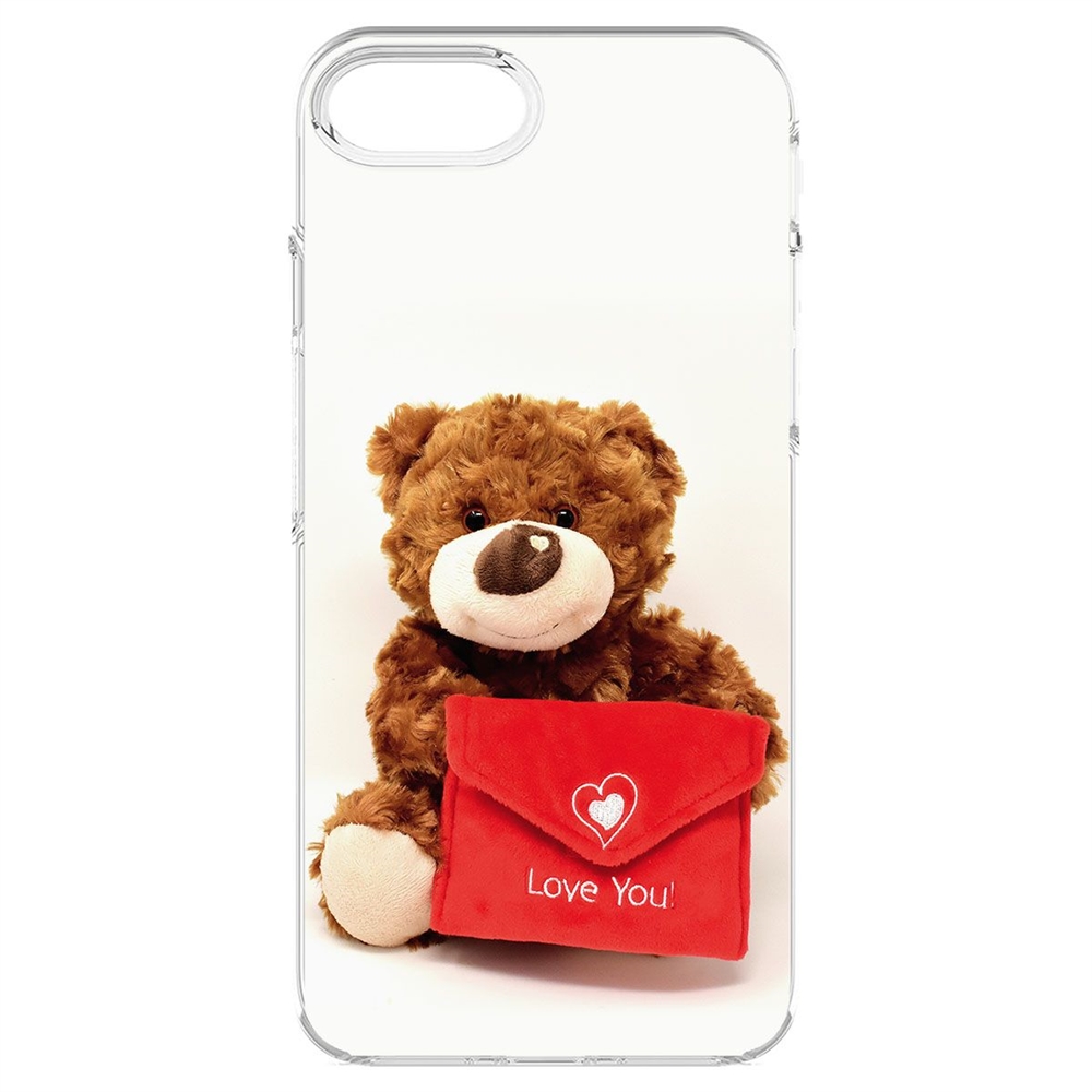 

Чехол-накладка Krutoff Clear Case Медвежонок тебя любит для iPhone 6/6s/7/8/SE, Разноцветный