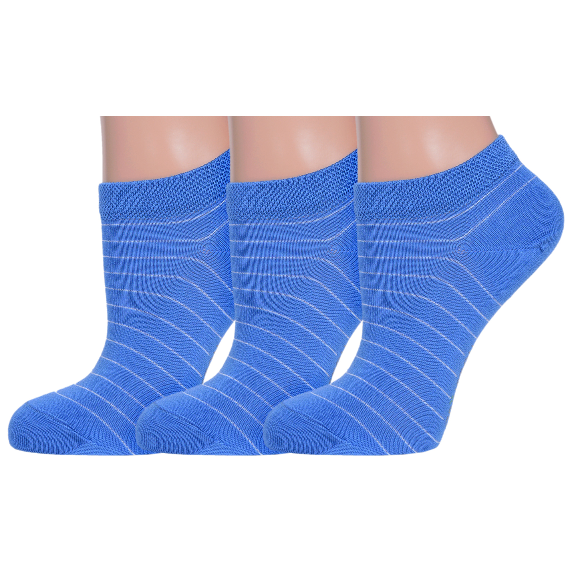 

Комплект носков женских Grinston socks 3-15D34 синих 23, Синий, 3-15D34