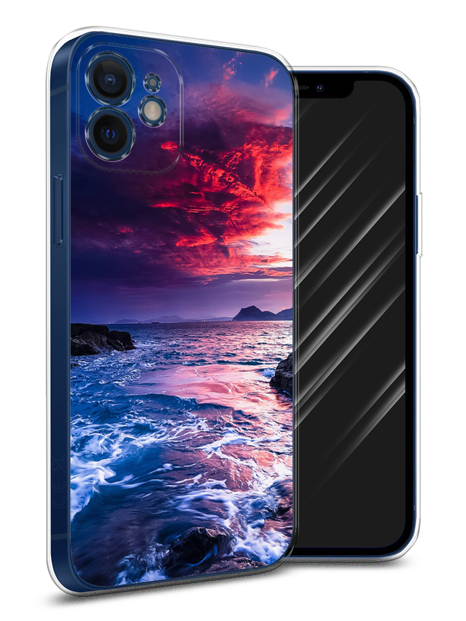 

Чехол Awog на Apple iPhone 12 mini / Айфон 12 mini "Волны 1", Разноцветный, 12650-4