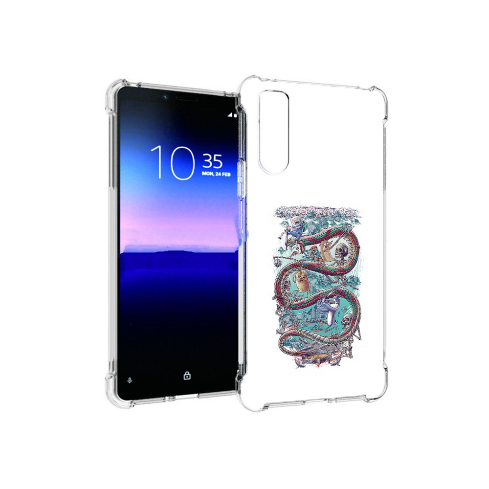 

Чехол MyPads Tocco для Sony Xperia 10 II время приключений страшилка (PT158941.227.280), Прозрачный, Tocco
