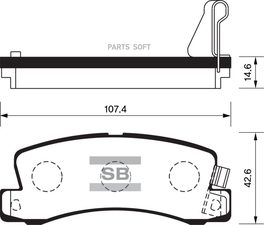 

Тормозные колодки Sangsin brake задние SP1208