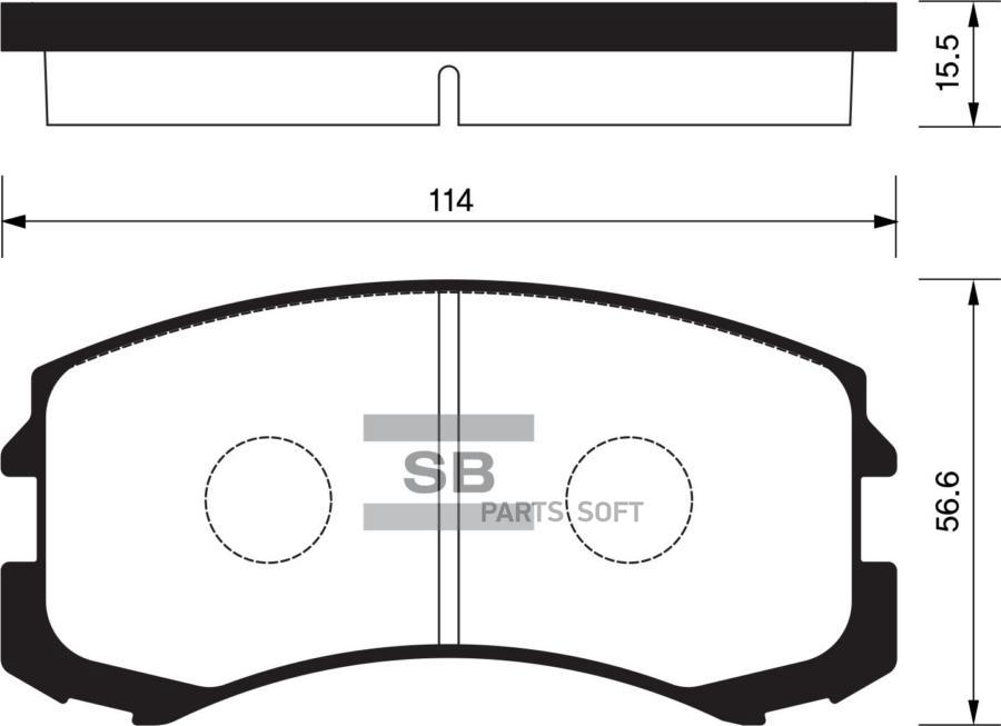 

Тормозные колодки Sangsin brake передние SP1255