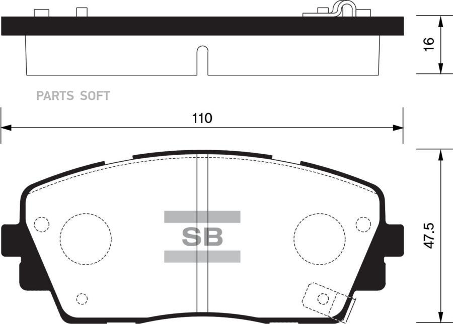 

Тормозные колодки Sangsin brake передние SP1405