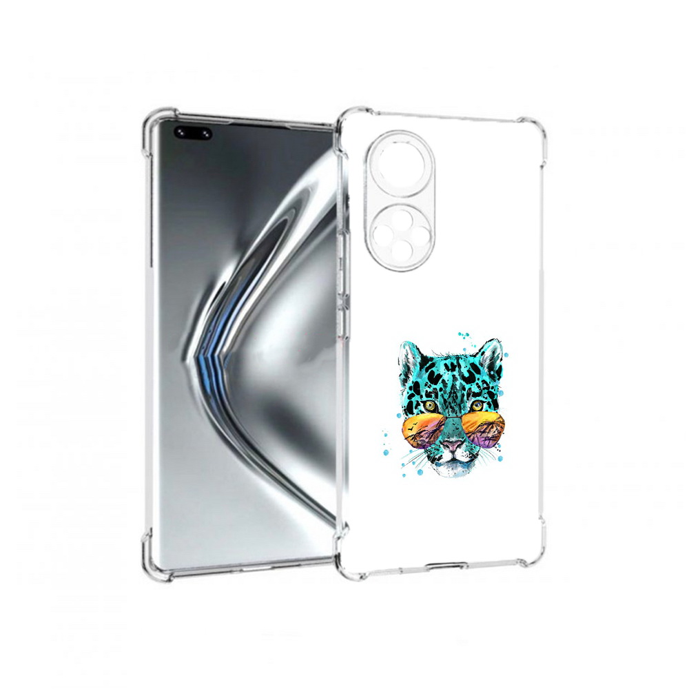 

Чехол MyPads Tocco для Honor 50 Pro голубой лео (PT195008.23.294), Прозрачный, Tocco