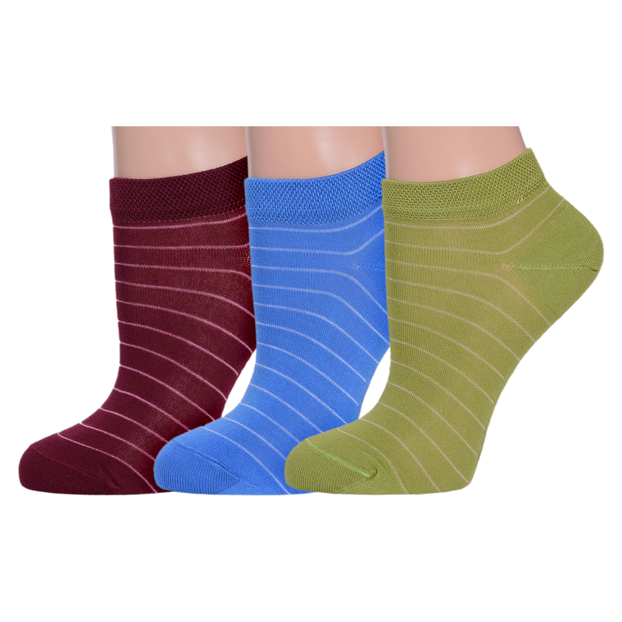 Комплект носков женских Grinston socks 3-15D34 разноцветных 25