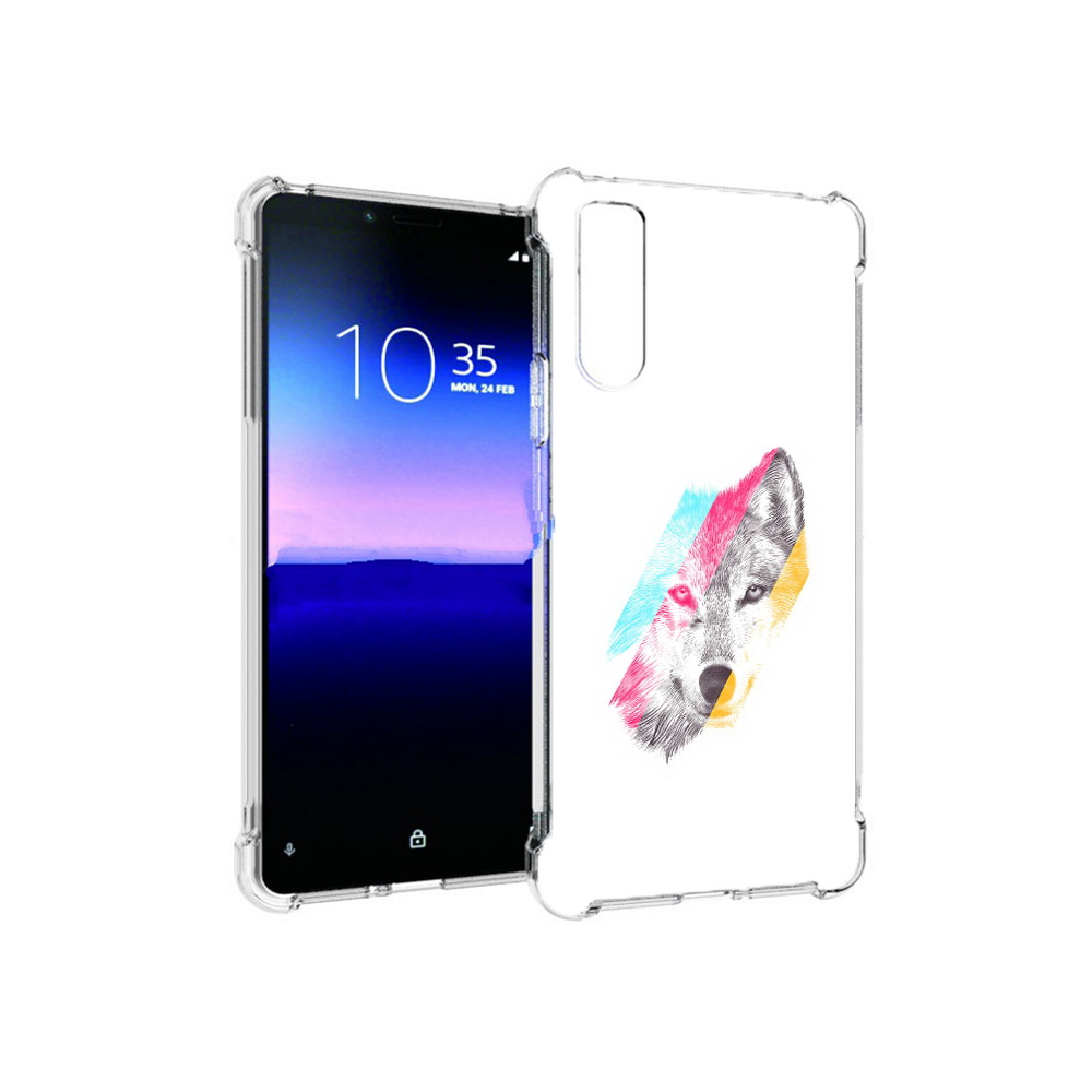 

Чехол MyPads Tocco для Sony Xperia 10 II волк градиент (PT158941.227.268), Прозрачный, Tocco