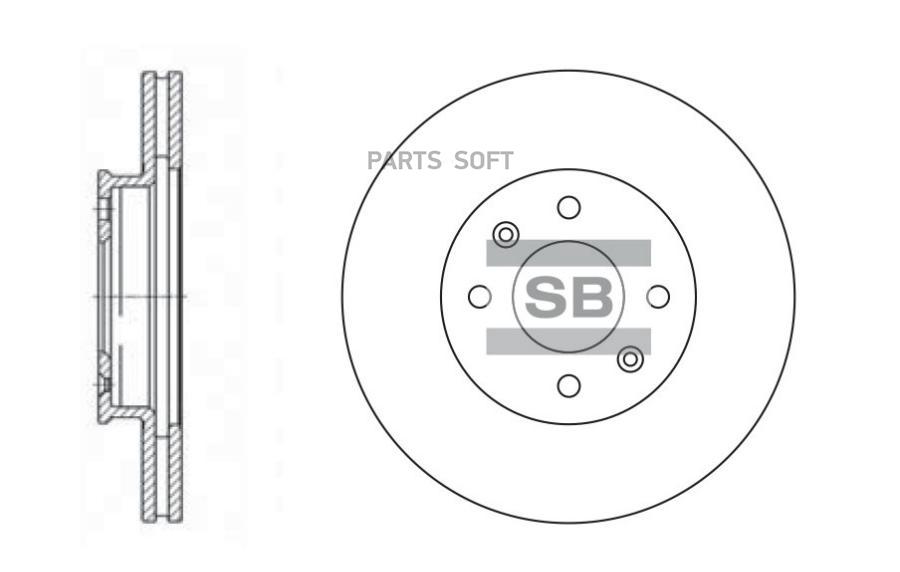 

Тормозной диск Sangsin brake передний для Hyundai Accent 05-/Kia Rio II 05- SD2028