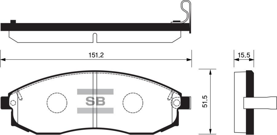 

Тормозные колодки Sangsin brake передние SP1256