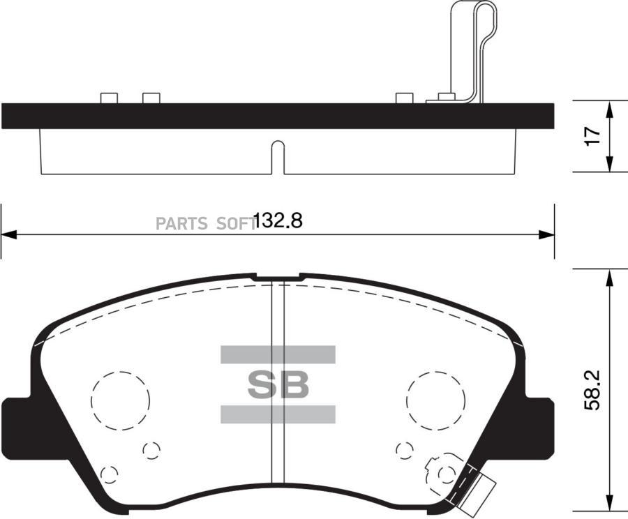 

Тормозные колодки Sangsin brake передние SP1399