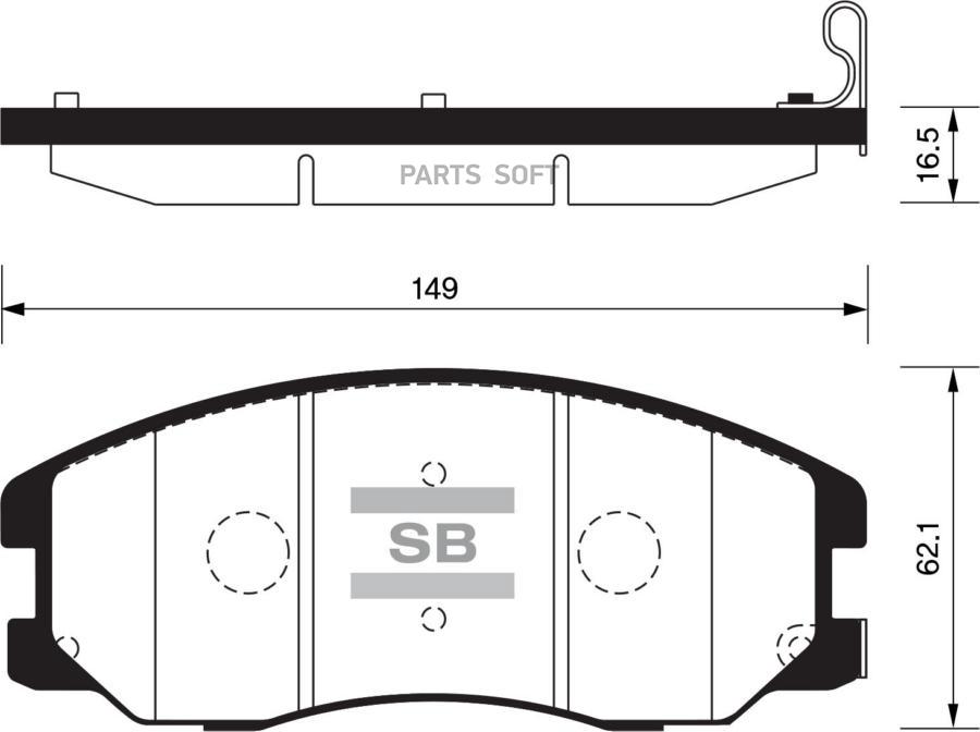 Колодки тормозные передние SANGSIN BRAKE SP1204 3690₽