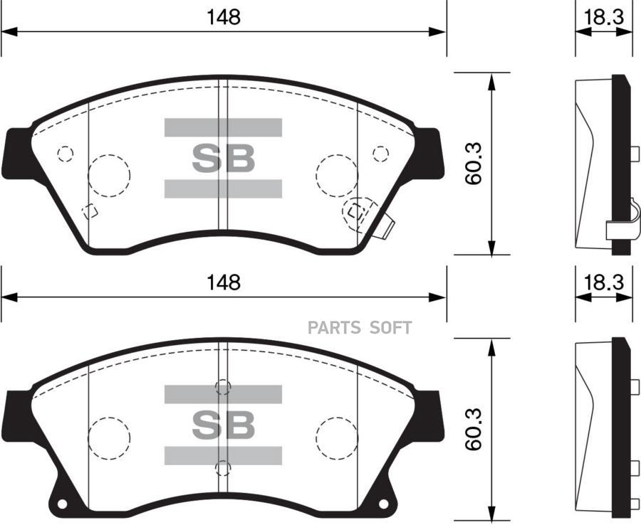 

Тормозные колодки Sangsin brake передние SP1362