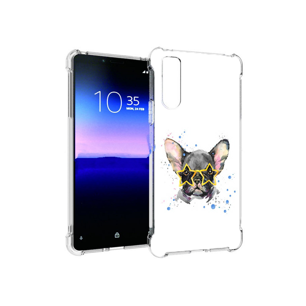 

Чехол MyPads Tocco для Sony Xperia 10 II буля в очках (PT158941.227.252), Прозрачный, Tocco