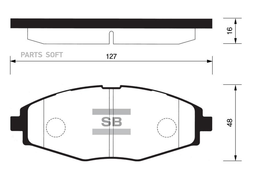 Колодки тормозные передние SANGSIN BRAKE SP1086